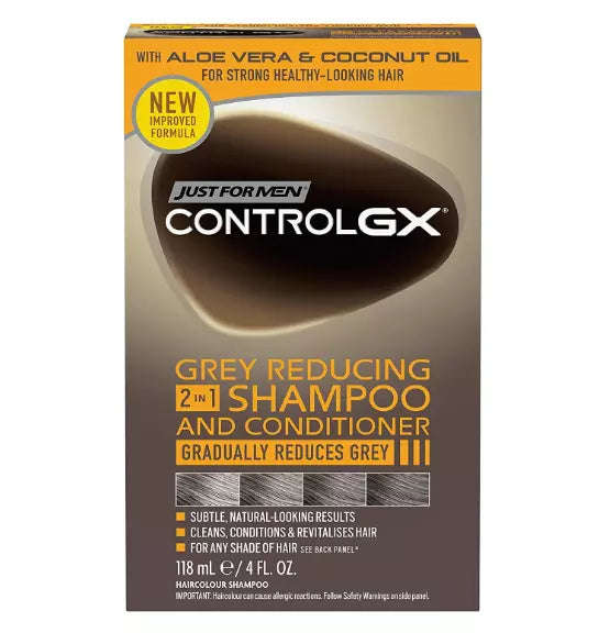 Just For Men Control GX Grey Reducing Shampoo and Conditioner 118ml