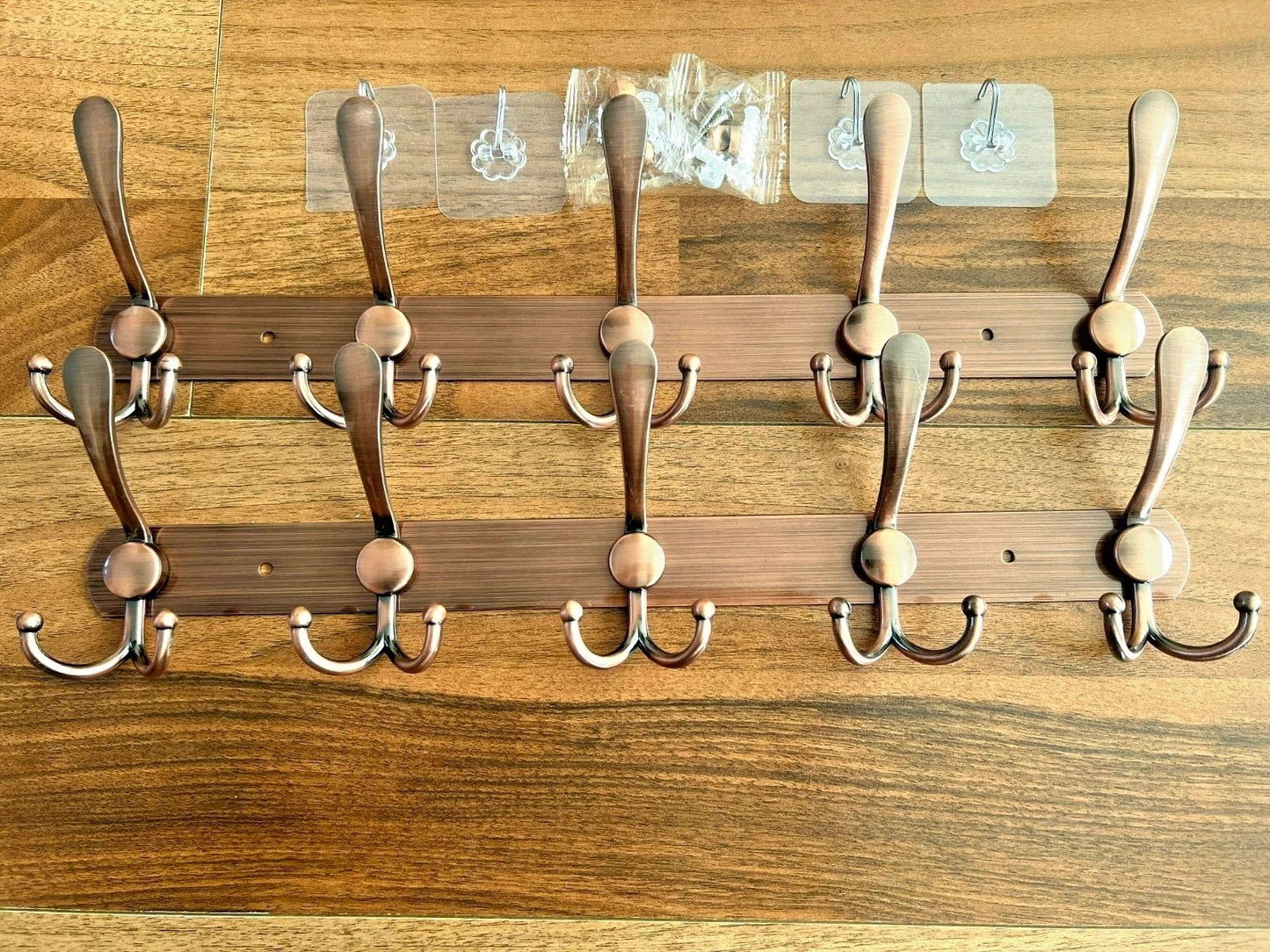 2x Clothes Coat Door Holder 5/15 Hooks Rack Hat Wall Hanger Rail Stainless Steel
