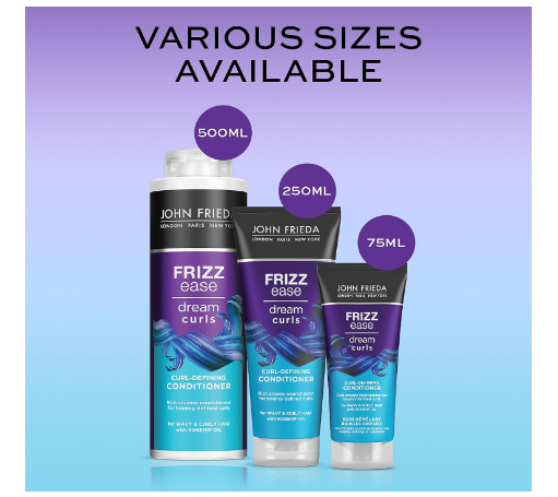 Frizz Ease Dream Curls Conditioner, 250ml NEW CURL ENHANCING FORMULA John Frieda