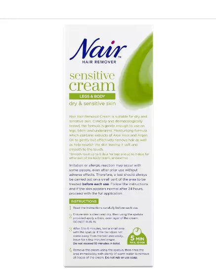 NAIR Sensitive Skin Hair Removal Cream Camellia Oil &Ylang-Ylang 200ml legs&body