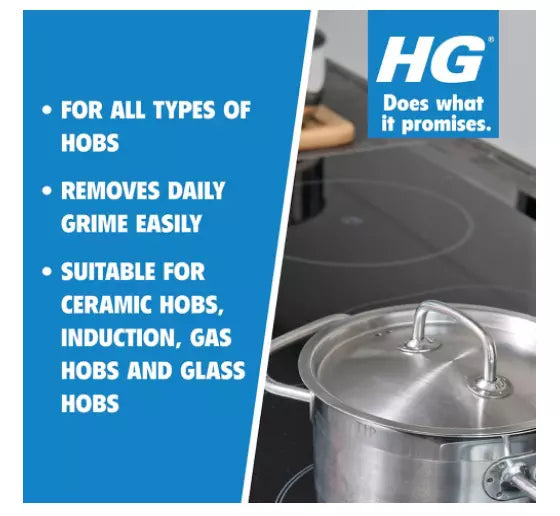 HG Hob Cleaner for Everyday Use, Induction & Glass Spray, Grease...