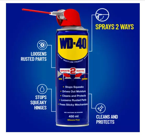 WD-40 Multi-purpose Lubricant Spray with Smart Straw - 450ml