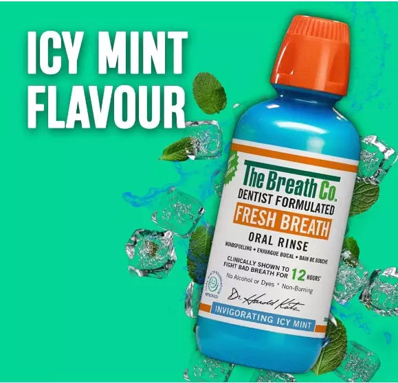 Icy Mint 500 Ml The Breath Co Fresh Breath Oral Rinse